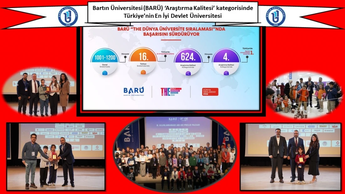 Bartın Üniversitesi (BARÜ) ‘Araştırma Kalitesi’ kategorisinde Türkiye’nin En İyi Devlet Üniversitesi