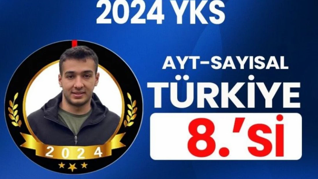 YKS'de AYT Sayısal Türkiye 8'incisi Elazığ'dan