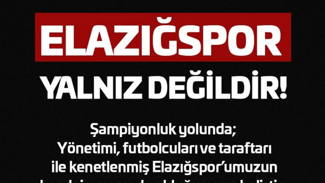 23 Elazığ FK'dan, Elazığspor'a Destek