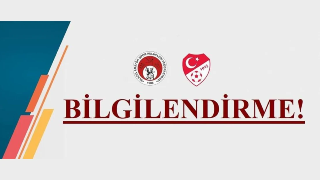 Elazığ ASKF'den Kulüplere Uyarı