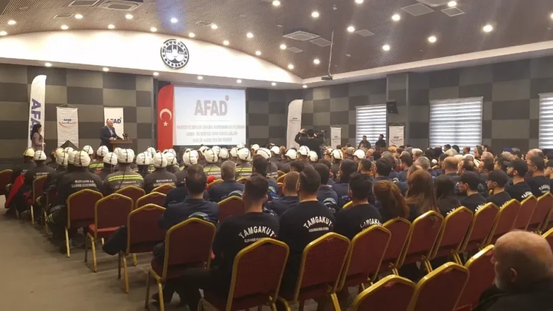 Elazığ'da AFAD Gönüllülerine Sertifika Töreni