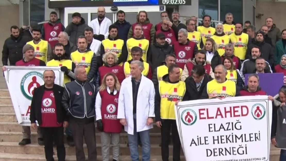 Elazığ'da Aile Hekimlerinden 5 Günlük Grev