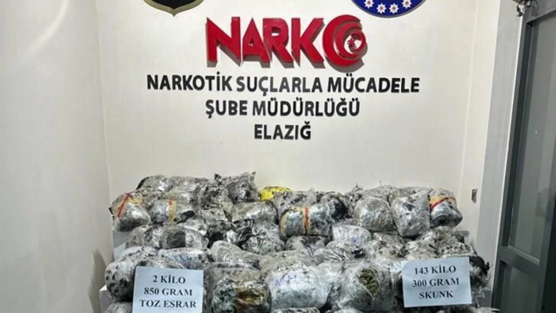 Elazığ Narkotik'ten Büyük Operasyon