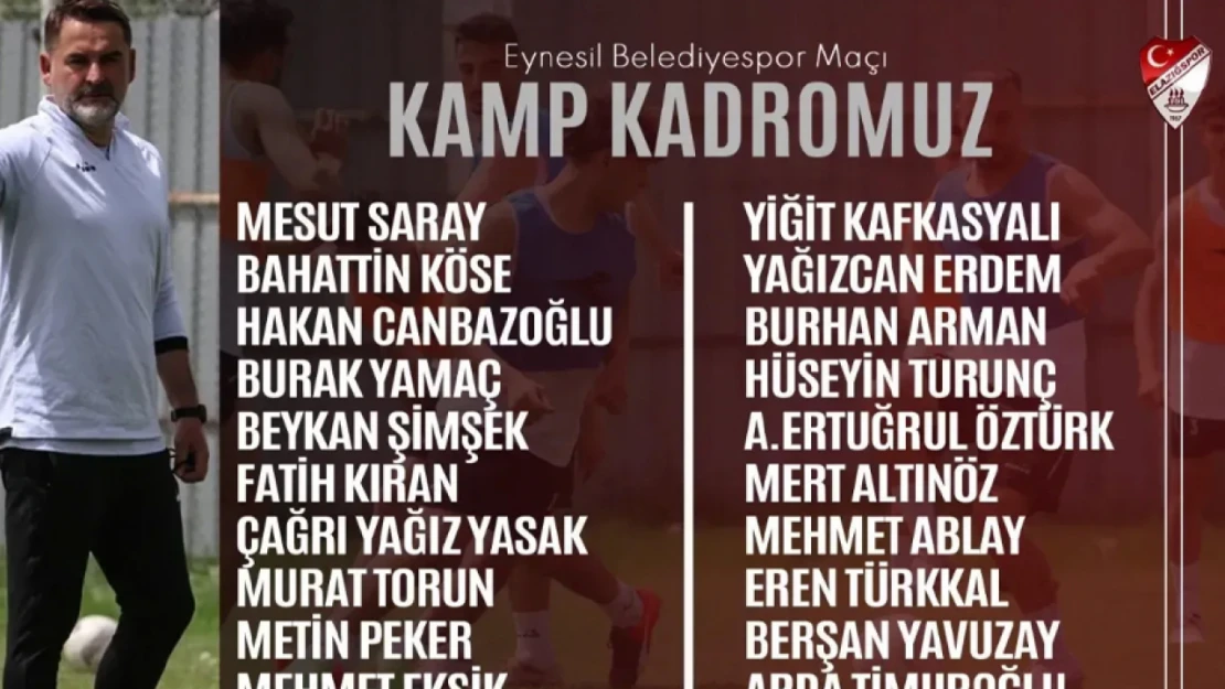 Elazığspor 21 Futbolcuyla Gidiyor