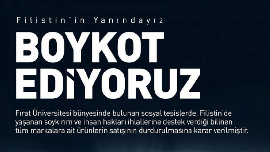 Fırat Üniversitesi'nde Boykot!