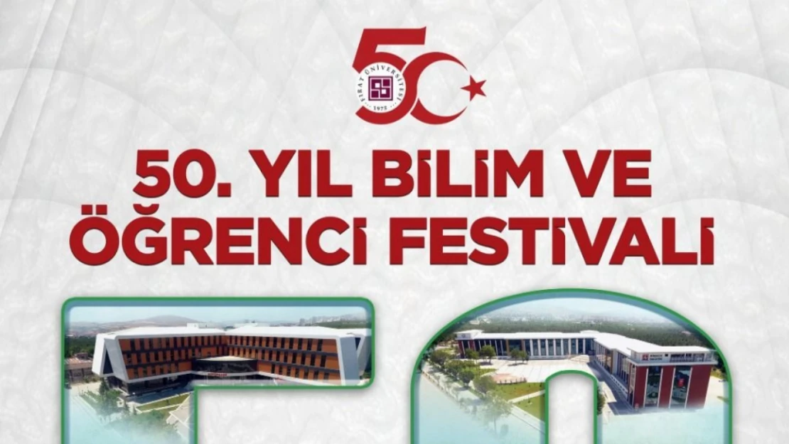 Fırat Üniversitesinde 50. Yıl Bilim Ve Öğrenci Festivalı Başlıyor