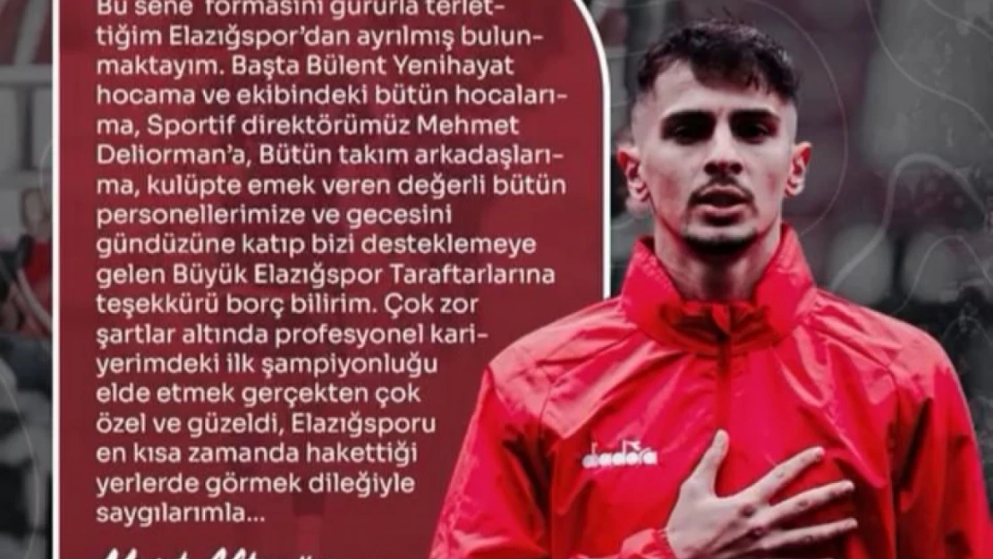 Mert Altınöz de Elazığspor'dan Ayrıldı