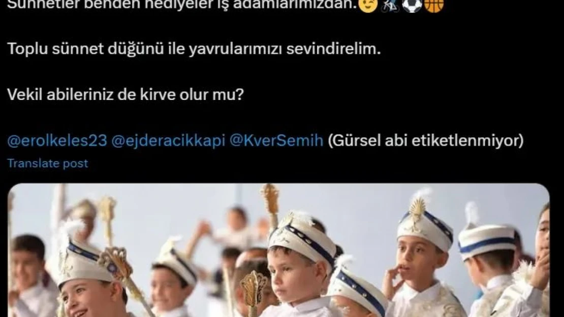 Nazırlı'dan Kirve Çağrısı