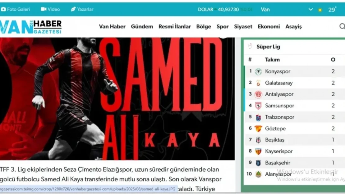 Van Medyası'ndan Elazığspor'a Büyük Gaf!