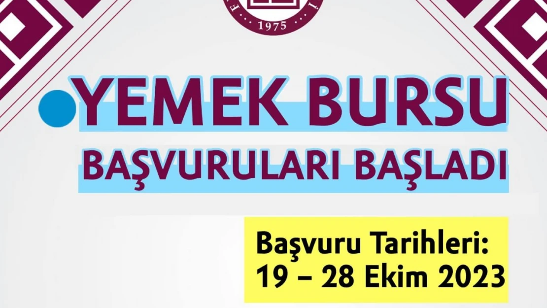 Yemek Bursu Başvuruları Başladı