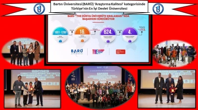 Bartın Üniversitesi (BARÜ) 'Araştırma Kalitesi' kategorisinde Türkiye'nin En İyi Devlet Üniversitesi