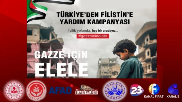Elazığ'dan Gazze'ye Yardım Eli Gazze İçin El Ele Yardım Kampanyası
