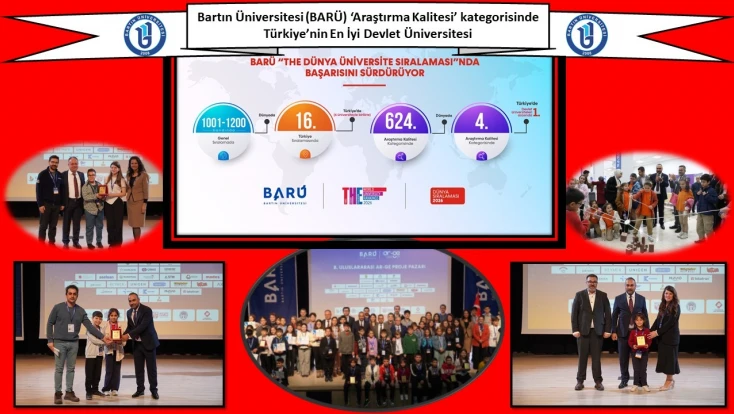 Bartın Üniversitesi (BARÜ) ‘Araştırma Kalitesi’ kategorisinde Türkiye’nin En İyi Devlet Üniversitesi