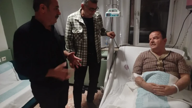 Bilal Çoban ve Yavuz Haykır'dan Koca'ya Geçmiş Olsun Ziyareti