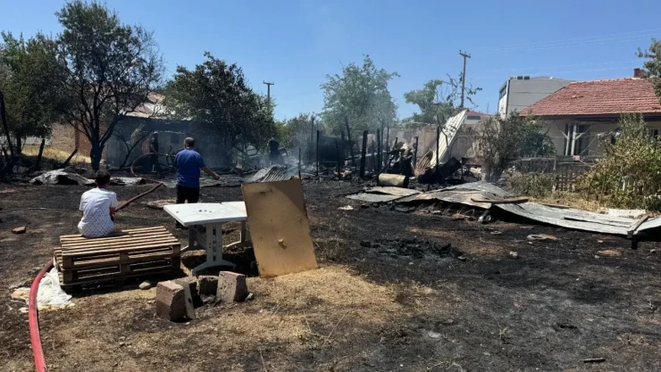 Elazığ'da Çıkan Yangında Onlarca Hayvan Telef Oldu