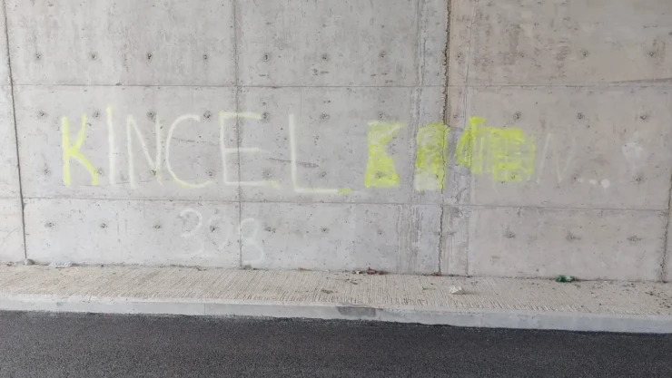 Elazığ'da Duvara Yazılan Yazıya Vatandaşlardan Tepki