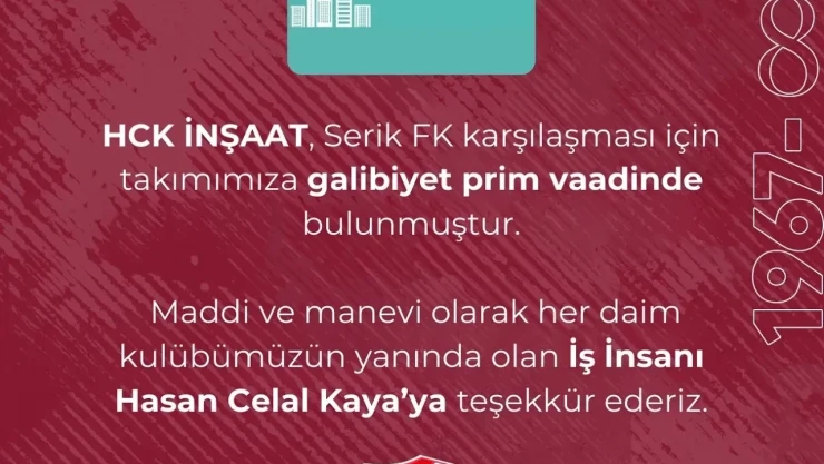 Elazığspor'a Prim Dopingi