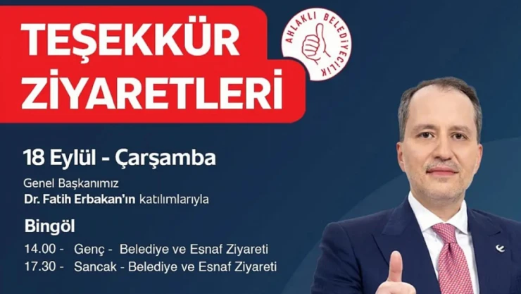 Erbakan Elazığ'a Geliyor
