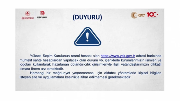 Seçimde Dolandırıcı Hesaplara Dikkat