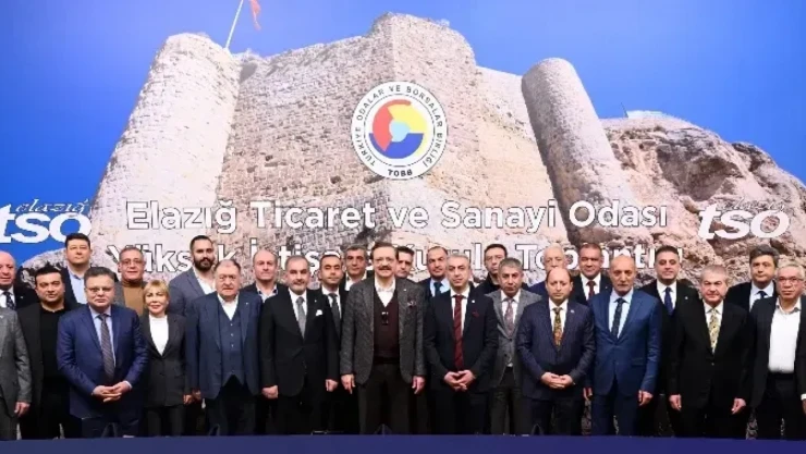 TOBB Başkanı Hisarcıklıoğlu Elazığ TSO Başkanı Alan ve YİK Üyelerini Ağırladı