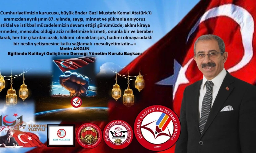 Başkan Akgün'ün 10 Kasım Atatürk'ü Anma' Mesajı